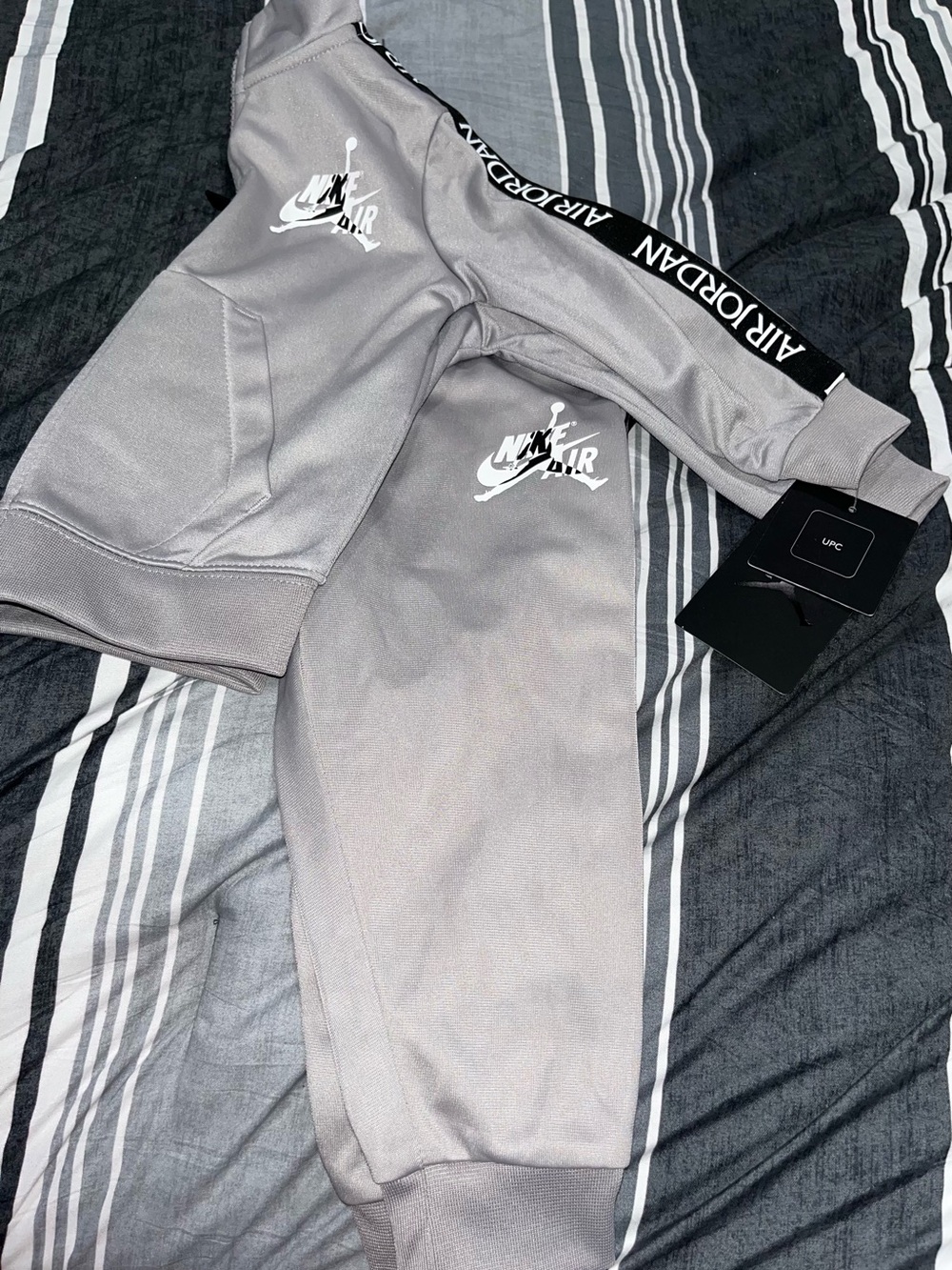 Jordan Kids Gray Athletic Matching Set with White Logos